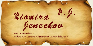 Miomira Jeneckov vizit kartica